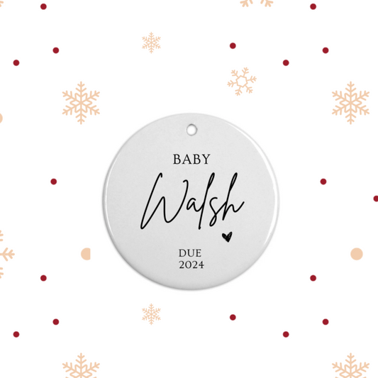 Expecting Parents / Baby Due Christmas Bauble