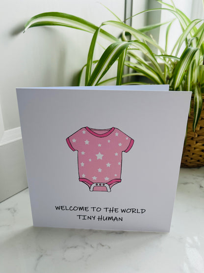 New Baby Card Pink
