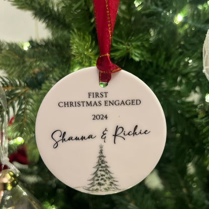 First Christmas Engaged Christmas Bauble 2