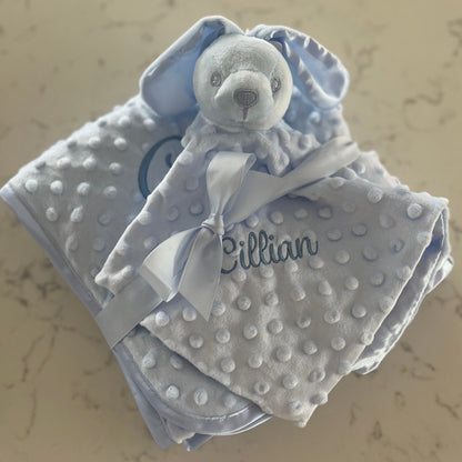 Dimple Baby Blanket & Comforter Set Blue
