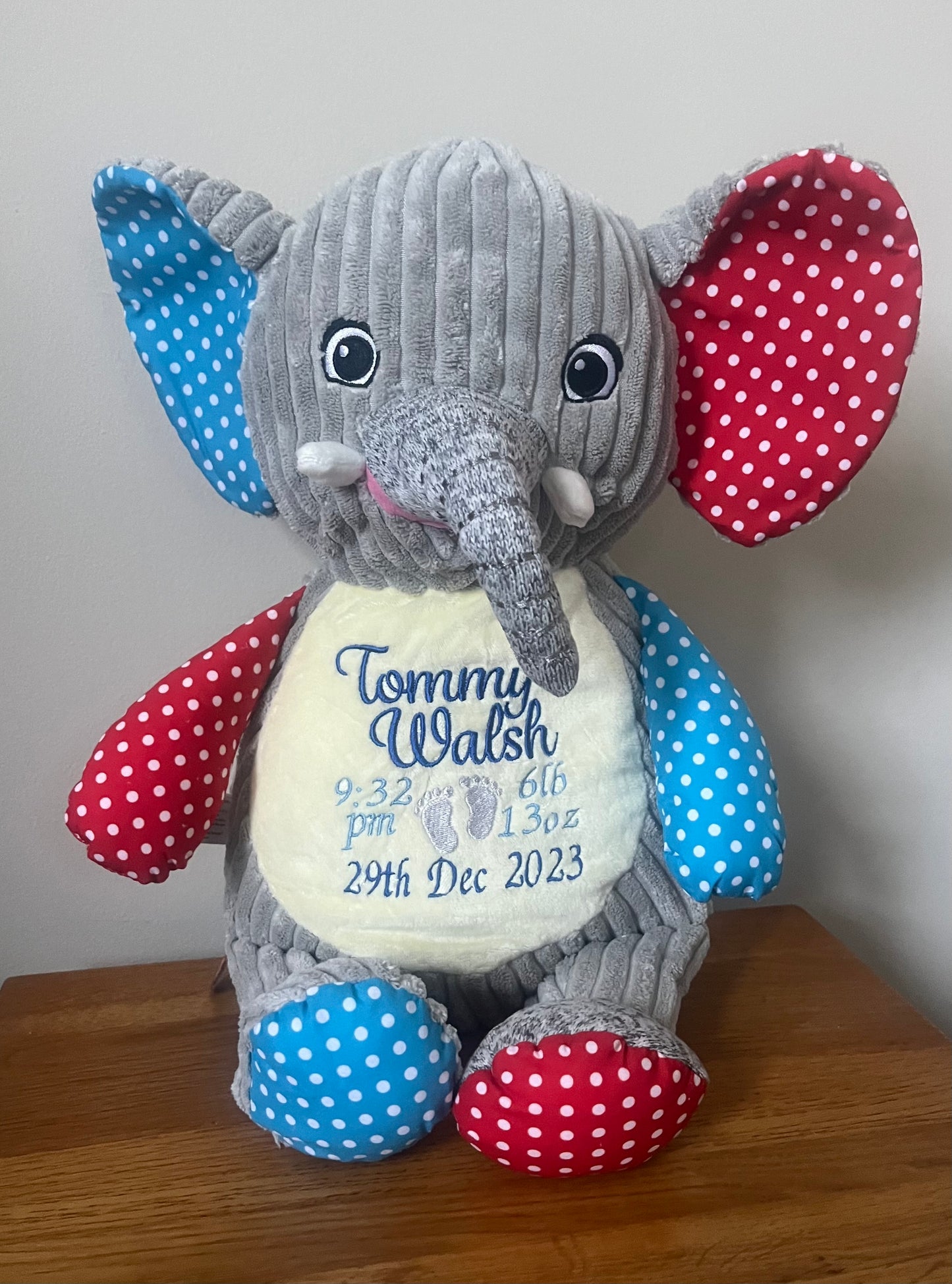 Baby Announcement Block - Cursive Font