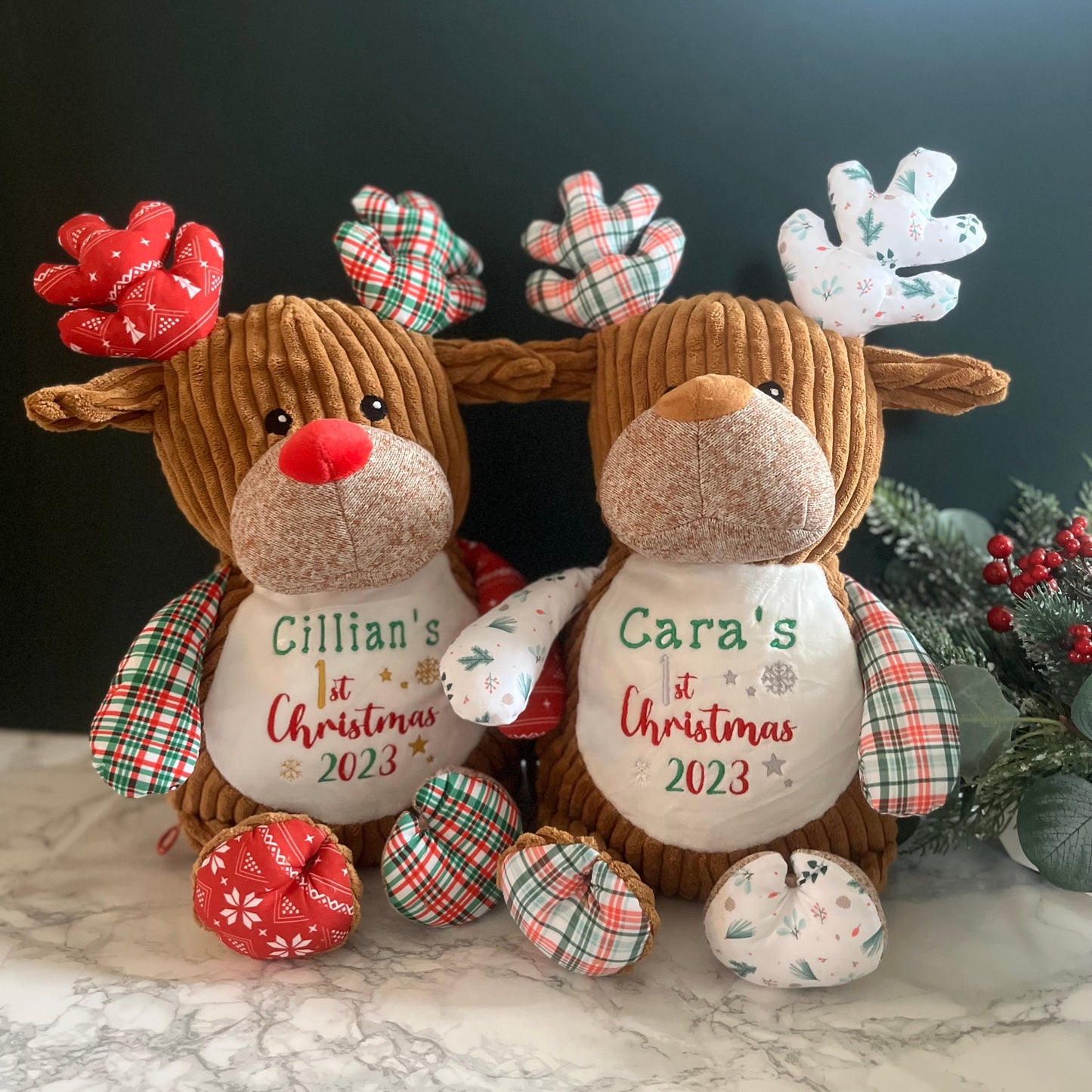 Tartan Reindeer - 1st Christmas