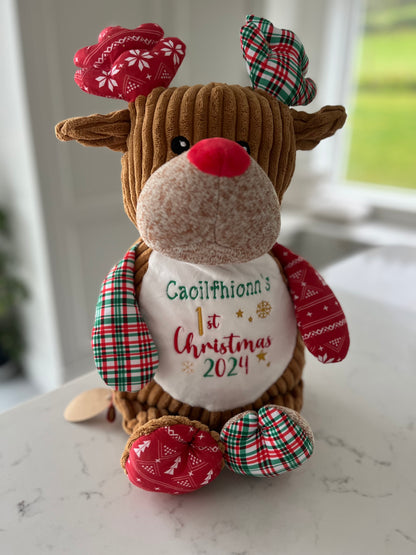 Tartan Reindeer - 1st Christmas