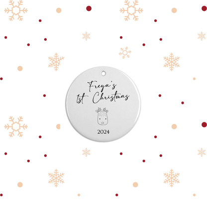 Baby's First Christmas Bauble - Choose Your Image 1