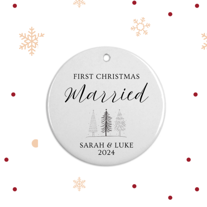 First Christmas Married/Mr & Mrs Bauble 2