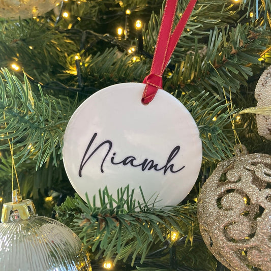 Name Christmas Tree Bauble