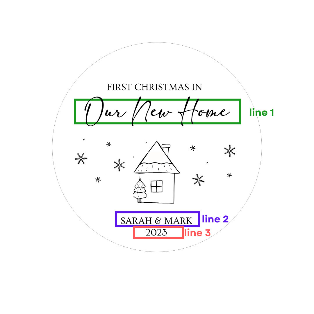 First Christmas in Our New Home Bauble 3